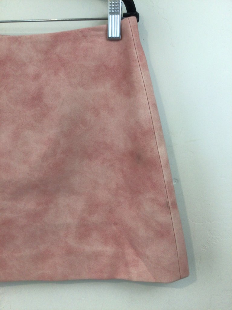 Bubish Pink Faux Suede Mini Skirt — image 2 of 6